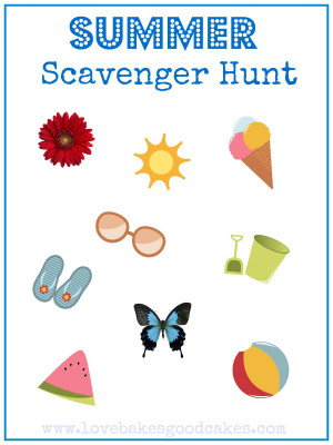 Click HERE for the Summer Scavenger Hunt Printable (8x10)