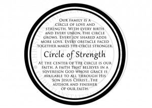 our family is a circle of strength and love with every birth and every