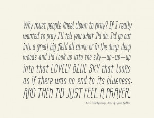 Anne of Green Gables Quote // Art Print // Lucy Maud Montgomery