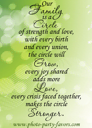 Family Reunion Quote - Our family is a circle of strength and love ...