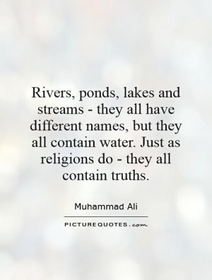 Rivers, ponds, lakes and streams - they all have different names, but ...