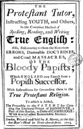 The Protestant Tutor , by Benjamin Harris