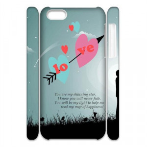series Cupids Arrow with Red Heart 3D iphone 5C Case Cover - quotes ...
