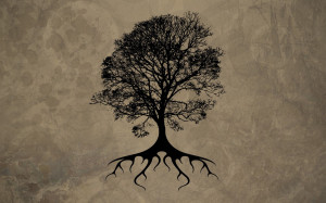 Tree silhouette wallpaper