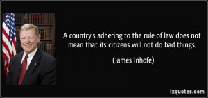 country's adhering to the rule of law does not mean that its ...
