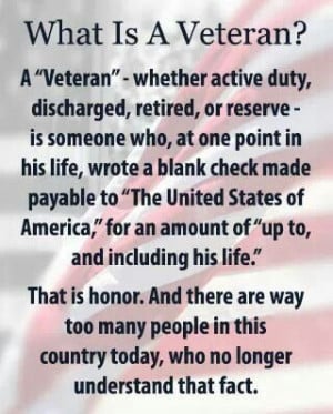 Definition of A Veteran...