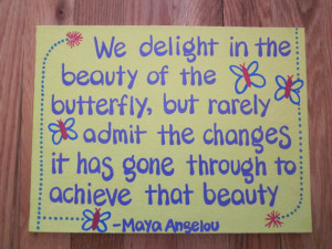 Wall Art - Canvas Panel - Quote by Maya Angelou