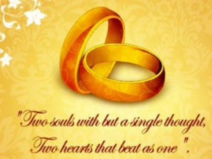 ... But A Single Thought Two Hearts That Beat As One - Anniversary Quote