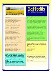 ... free advertise here reading worksheets reading comprehension daffodils