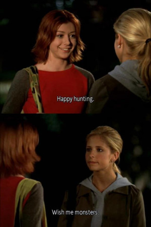 Happy Hunting: Buffy And Willow From Buffy The Vampire Slayer
