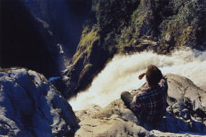 adventure, boy, cliff, guy, mountain, photography, rock, waterfall