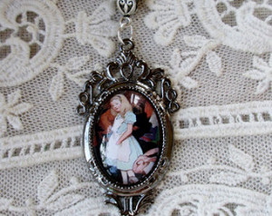 Vintage Alice in Wonderland Pendant , Victorian Inspired Gift ...