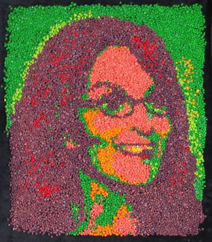 Liz Lemon portrait by Andrew Salomone made from Nerds. NERDS! Genius.