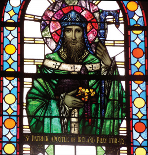 The stained glass image of St Patrick hails from Cabinteely church ...
