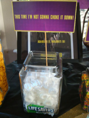 Pitch Perfect quotes for the party food...Lifesavers for 