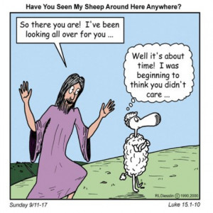 ... Funny Cartoon Gospel Cartoons - Jesus and the Lost Sheep - Greeti