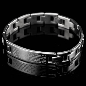 Men-s-Fashion-Jewelry-Silver-Bible-verses-Stainless-steel-bracelet ...