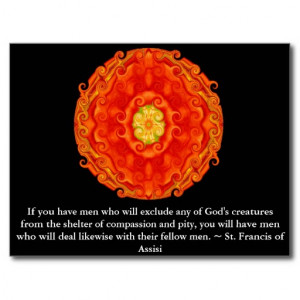 st_francis_of_assisi_animal_rights_quote_postcard ...