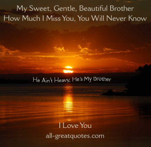 Memorial Cards For Brother – Sweet, Gentle, Beautiful Brother How ...