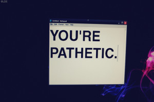 hang over your head that was so bad you would lower yourself to this ...