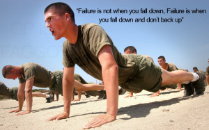 Wallpaper with Quote on Failure: Failure is when you don’t Back up