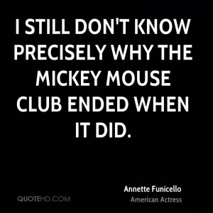 still don't know precisely why The Mickey Mouse Club ended when it ...
