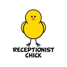 Receptionist Chick Poster