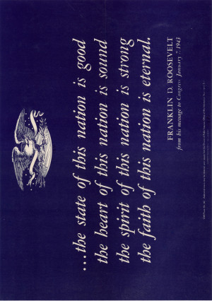 Patriotic Poster from World War II text quote from United States ...