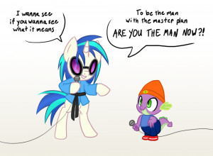 Vinyl Scratch Human Bass Cannon Here we go now: scratch, turn,