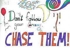Chase your dreams. (Swish!) Tags: pink blue light red sky orange cloud ...