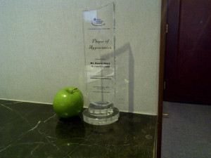 The special award was in appreciation of the tireless work and ...