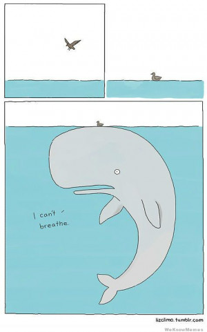 can’t breathe whale – comic via lizclimo.tumblr.com