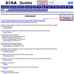 Friendship Quotes & Quotations compiled by GIGA