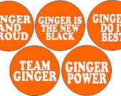 Set of 5 Ginger Red Hair Funny Humor Sayings Quotes Team Power Pride 1 ...