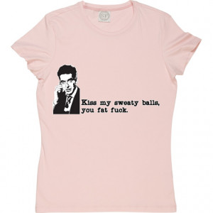 Malcolm Tucker Sweaty Balls Quote Baby Pink Women's T-Shirt. The best ...