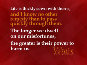 Life is thickly sown with thorns quotes