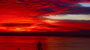Red sunset. Photo by Lee Lageschulte.