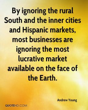 By ignoring the rural South and the inner cities and Hispanic markets ...