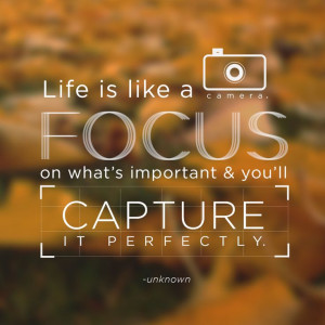 ... important and you'll capture it perfectly.