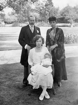 ... her father, King George V, and grandmother, a rather frail looking