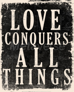 Love Conquers All - Voltaire Quote art print