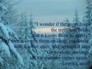 Lewis Carroll snow quote