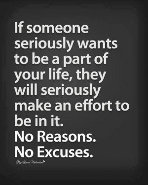 No reasons No excuses