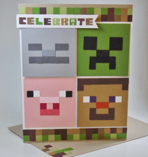 Minecraft Birthday Sayings Minecraft birthday card: