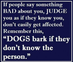 Quotes of the Day : If people say something Bad about you Judge you