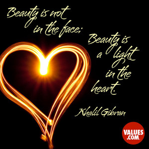 An inspiring quote about #truebeauty from www.values.com #dailyquote # ...