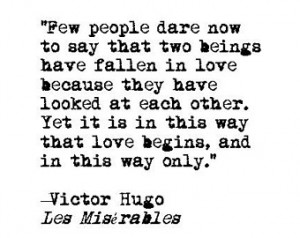 Les Miserables love quote retro typ ewriter literary print romance ...