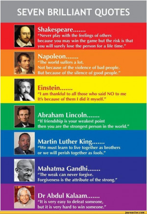 SEVEN BRILLIANT QUOTESShakespeare.....