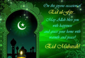 Eid al fitr Quotes sms in enghlish