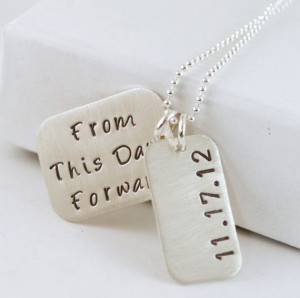 Custom Date Necklace From This Day Forward by Studio463 on Etsy, $92 ...